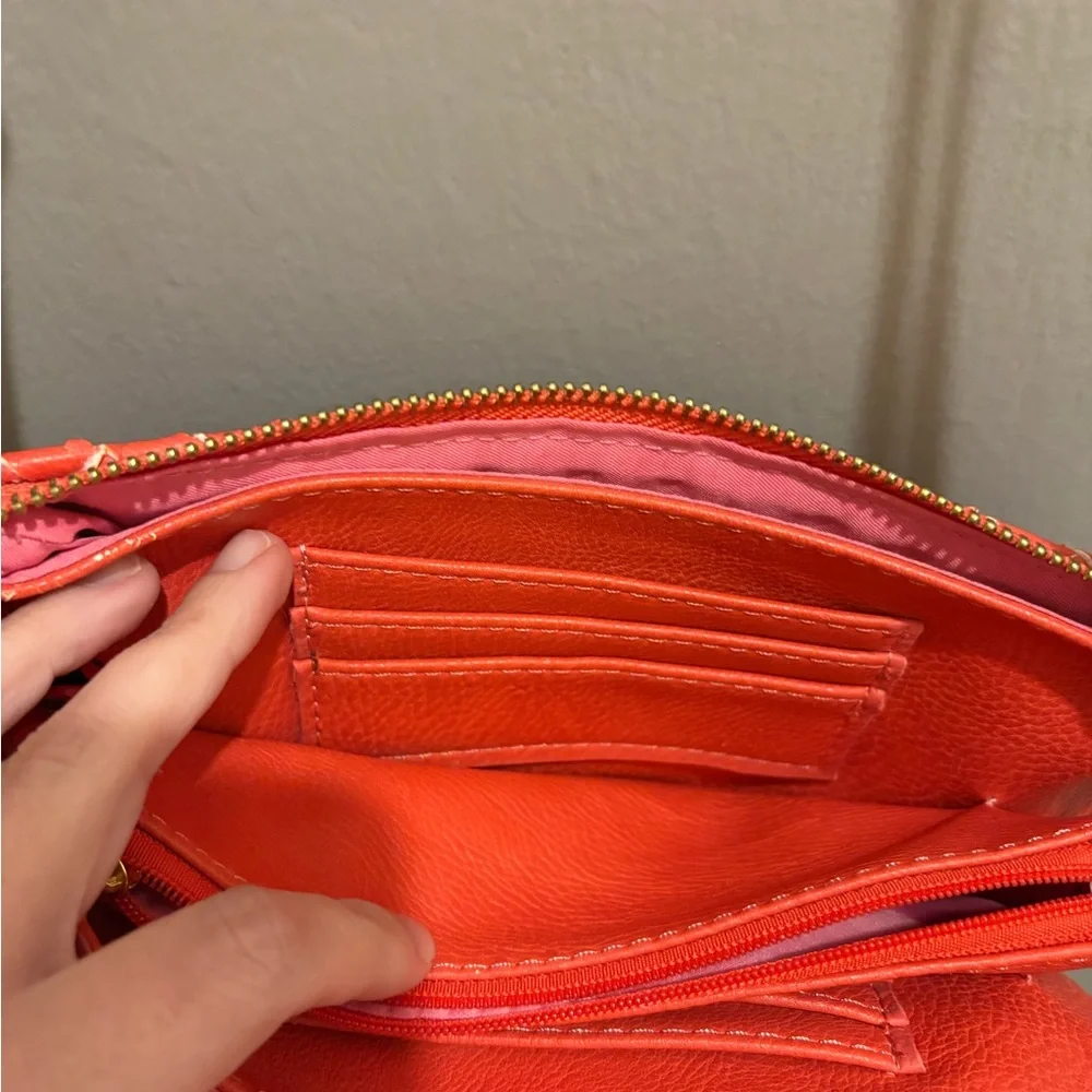 Elegant Coral Crossbody Bag
